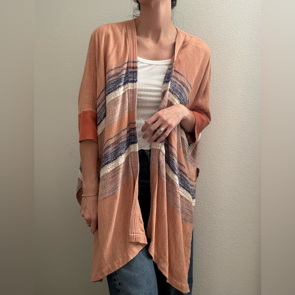 Anthropologie Striped Kimono Shawl
